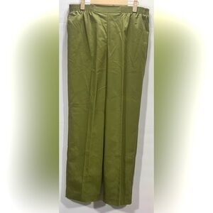 ALFRED DUNNER GREEN ELASTIC WAIST PANTS SIZE 12P